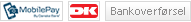Du kan betale med Dankort eller via Bankoverf�rsel